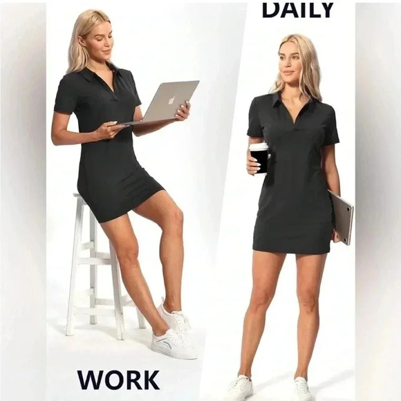 EUC XS Hiverlay black golf dress tennis core - Picture 4 of 4